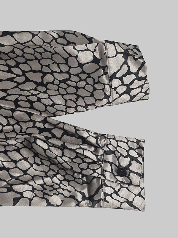 Gaia – Blusa Larga con Bottoni a Maniche Lunghe