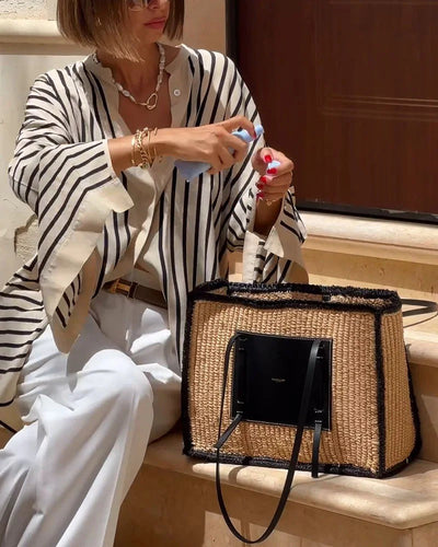 Nevia – camicia a righe oversize