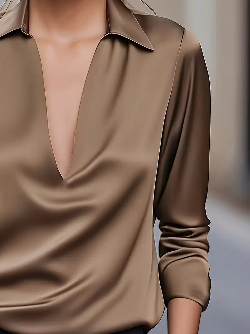 Luciana – camicetta elegante in raso lucido