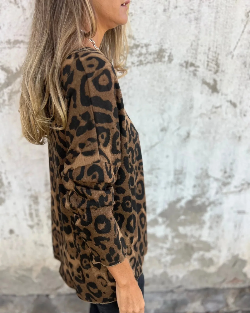 Serana – Camicia con stampa leopardata