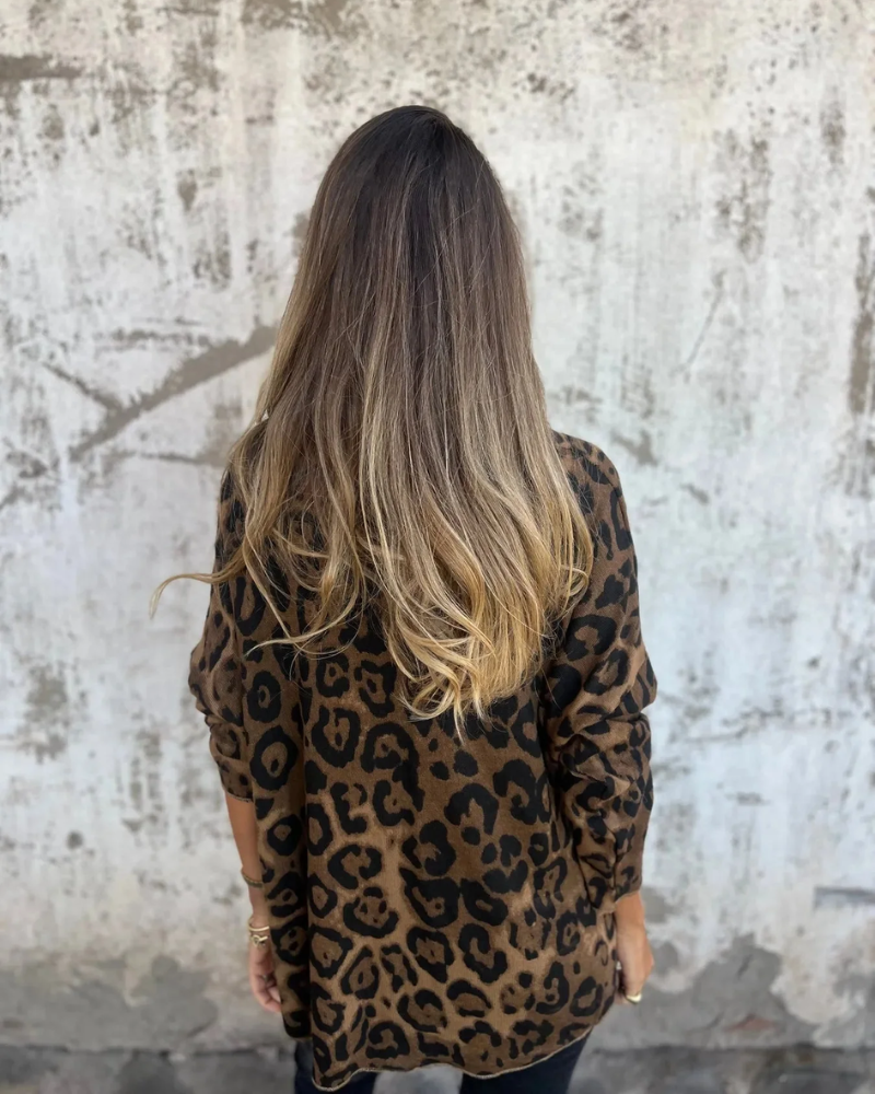Serana – Camicia con stampa leopardata
