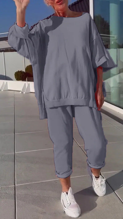 Gabriella - Tuta elegante con scollo rotondo