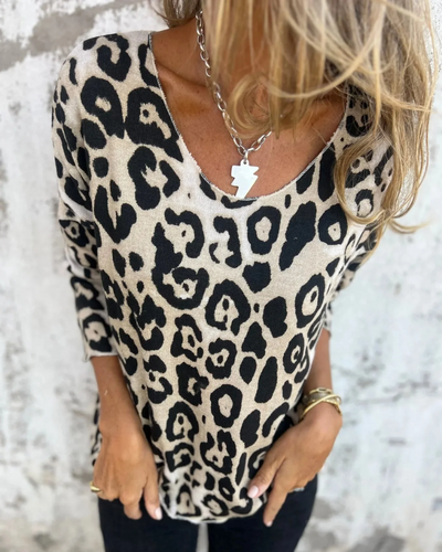 Serana – Camicia con stampa leopardata