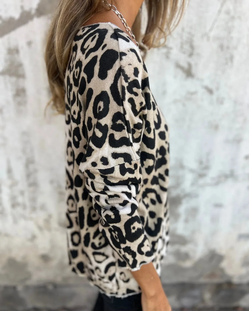 Serana – Camicia con stampa leopardata
