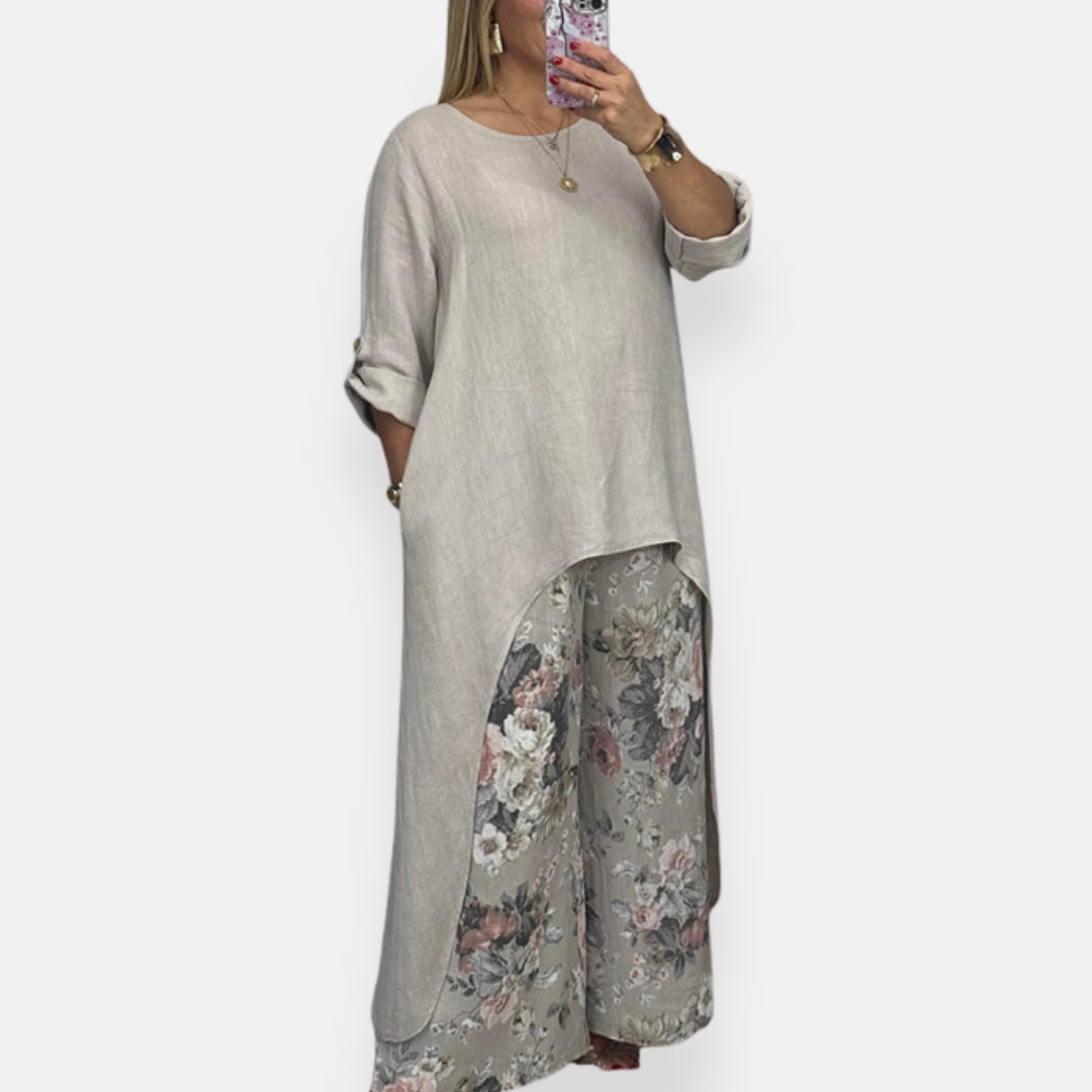 Isabella – Completo ampio con stampa floreale