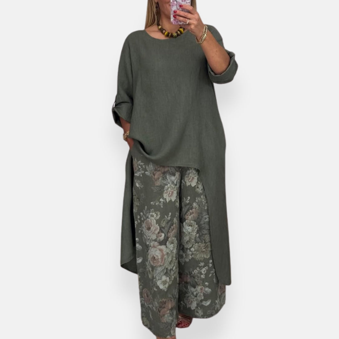 Isabella – Completo ampio con stampa floreale