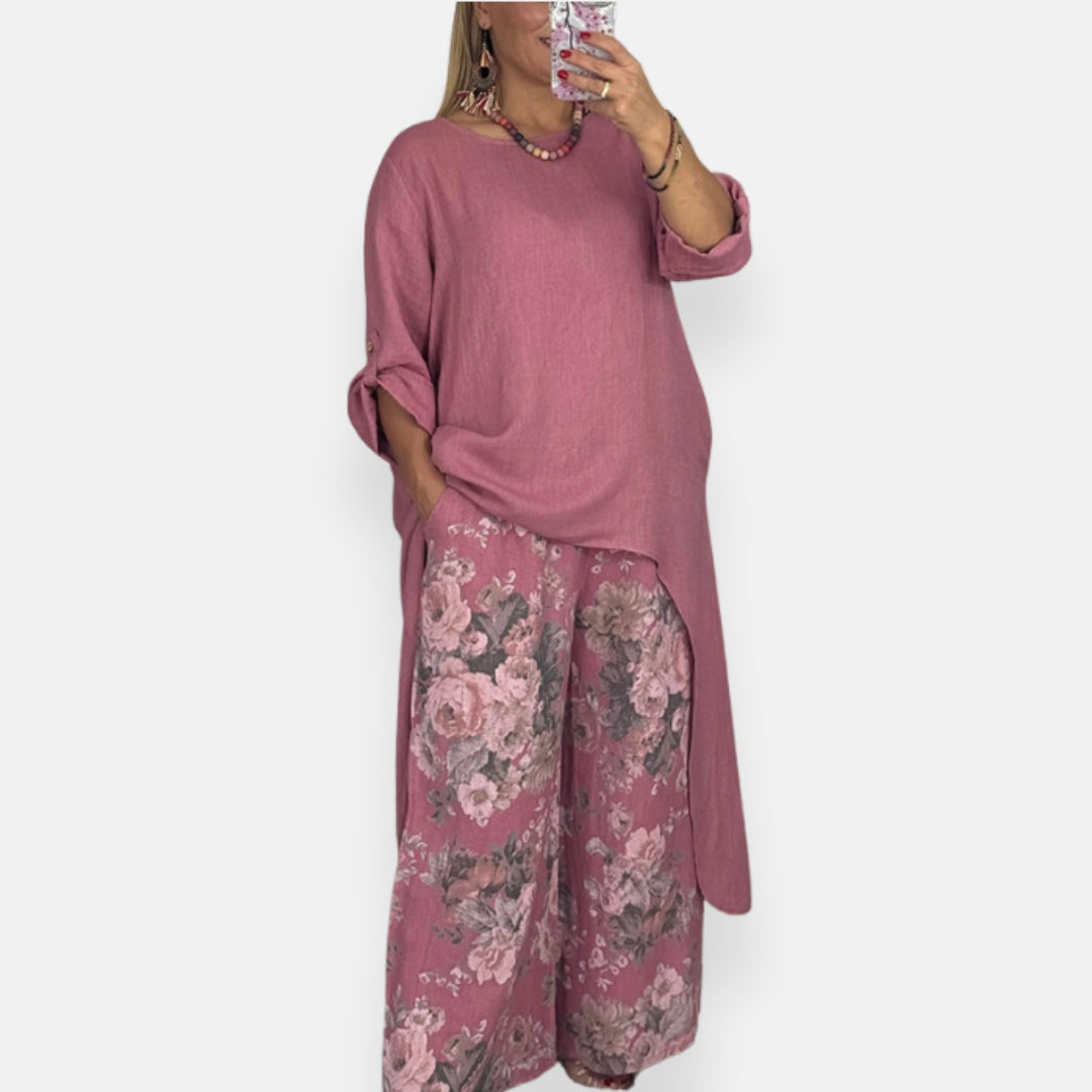 Isabella – Completo ampio con stampa floreale