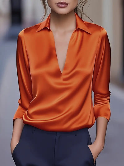 Luciana – camicetta elegante in raso lucido