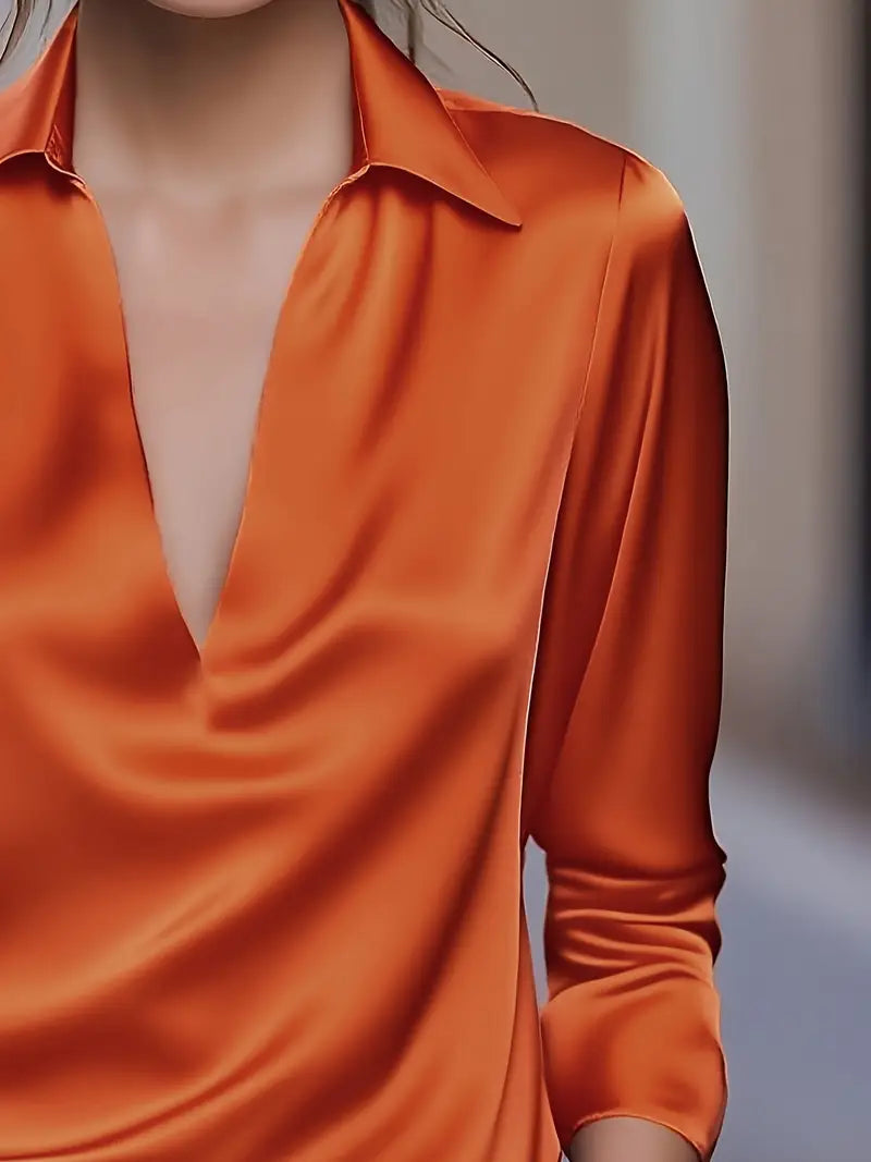 Luciana – camicetta elegante in raso lucido