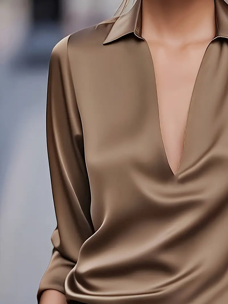 Luciana – camicetta elegante in raso lucido