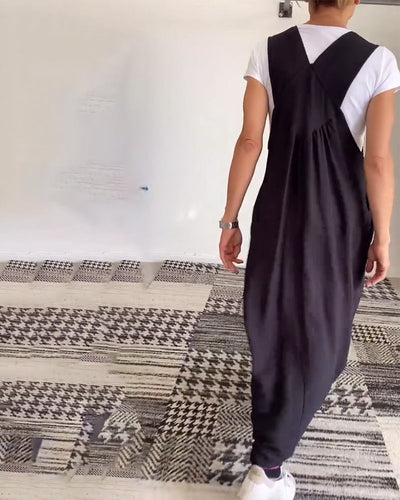 Contessa - Abito Casual a Spalline in Tinta Unita