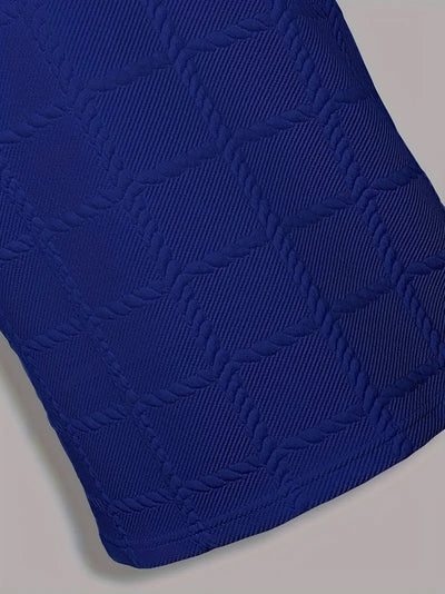 Claudio - Camicia a Maniche Lunghe con Motivo in Rilievoe