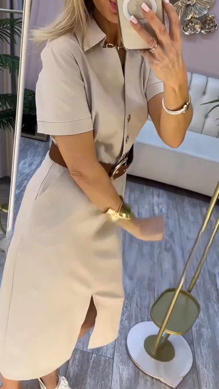 Elvira – Abito chemisier midi con cintura