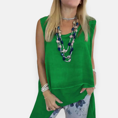 Olimpia – Top fluido a sovrapposizione elegante