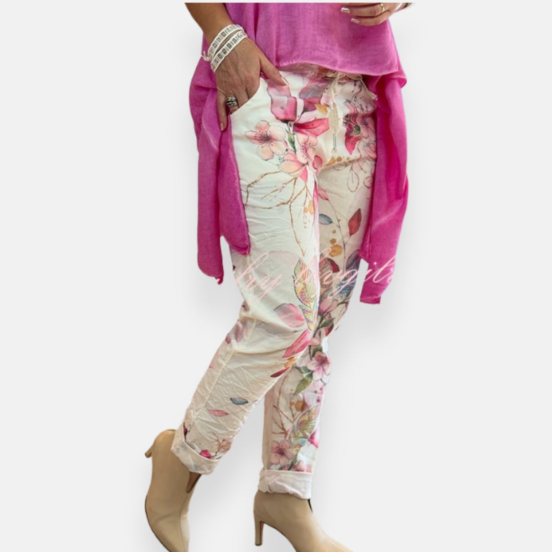 Matilde – Pantalone fluido a stampa floreale