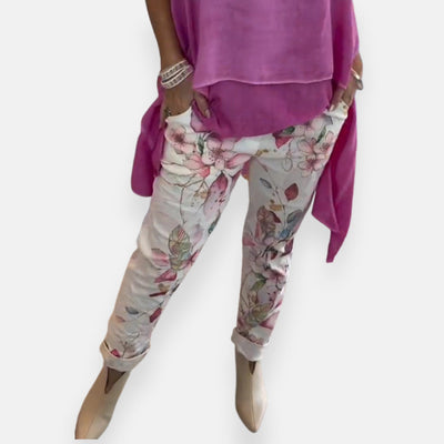 Matilde – Pantalone fluido a stampa floreale
