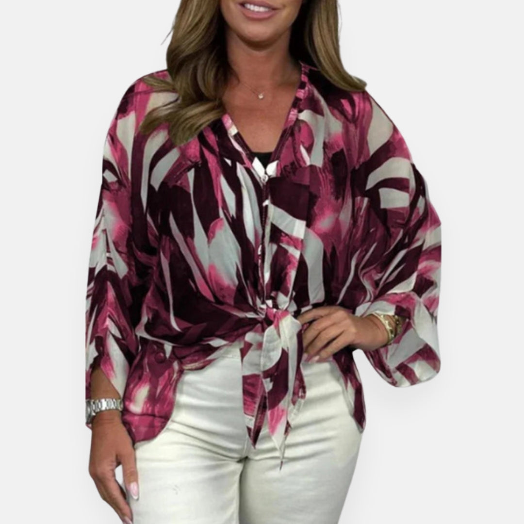 Paola – Blusa leggera a stampa astratta