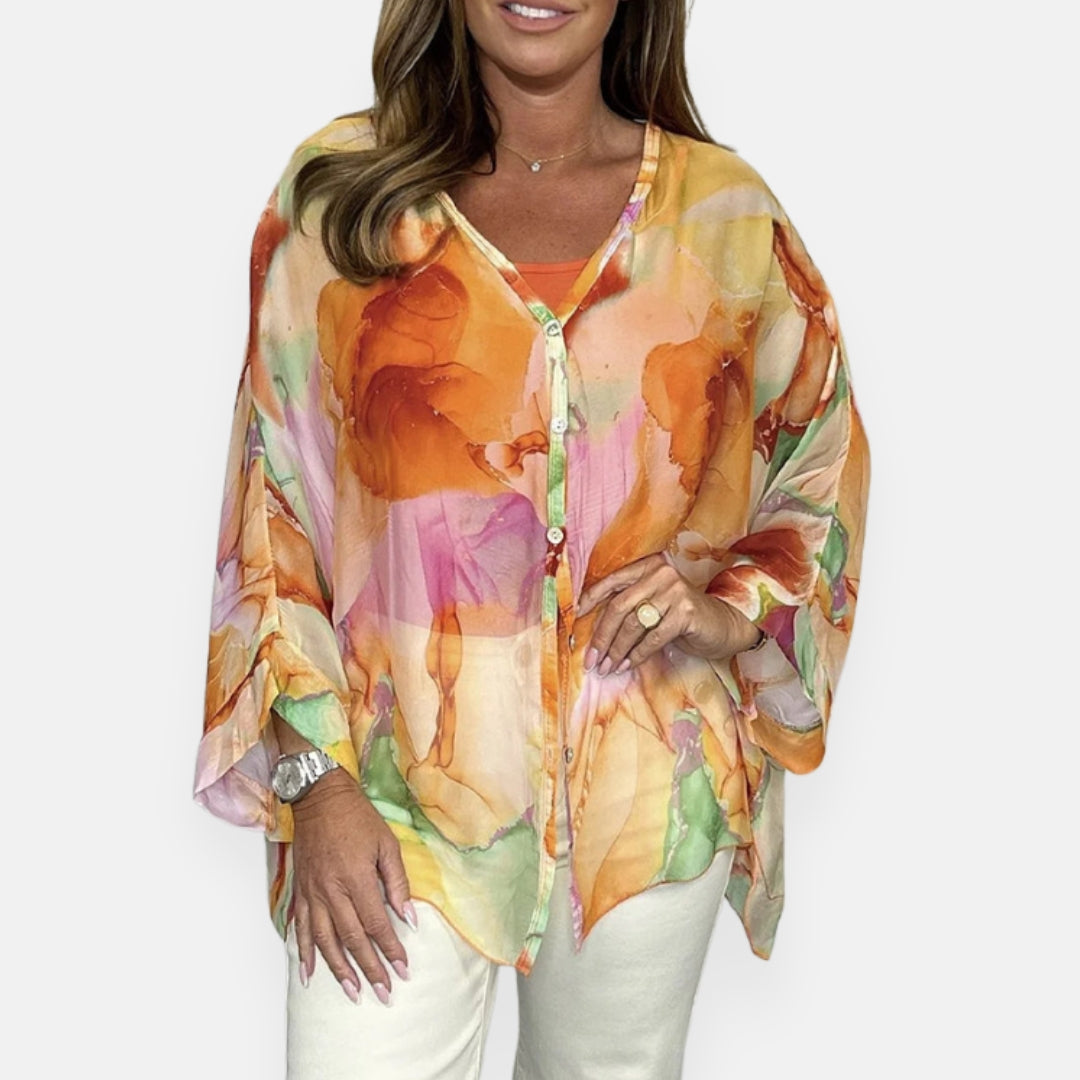 Miriana – Blusa fluida con sfumature di colore