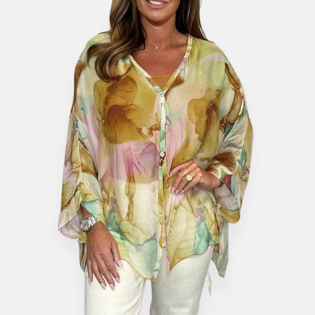 Miriana – Blusa fluida con sfumature di colore