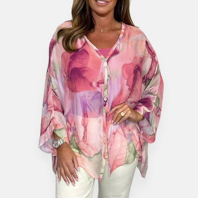 Miriana – Blusa fluida con sfumature di colore