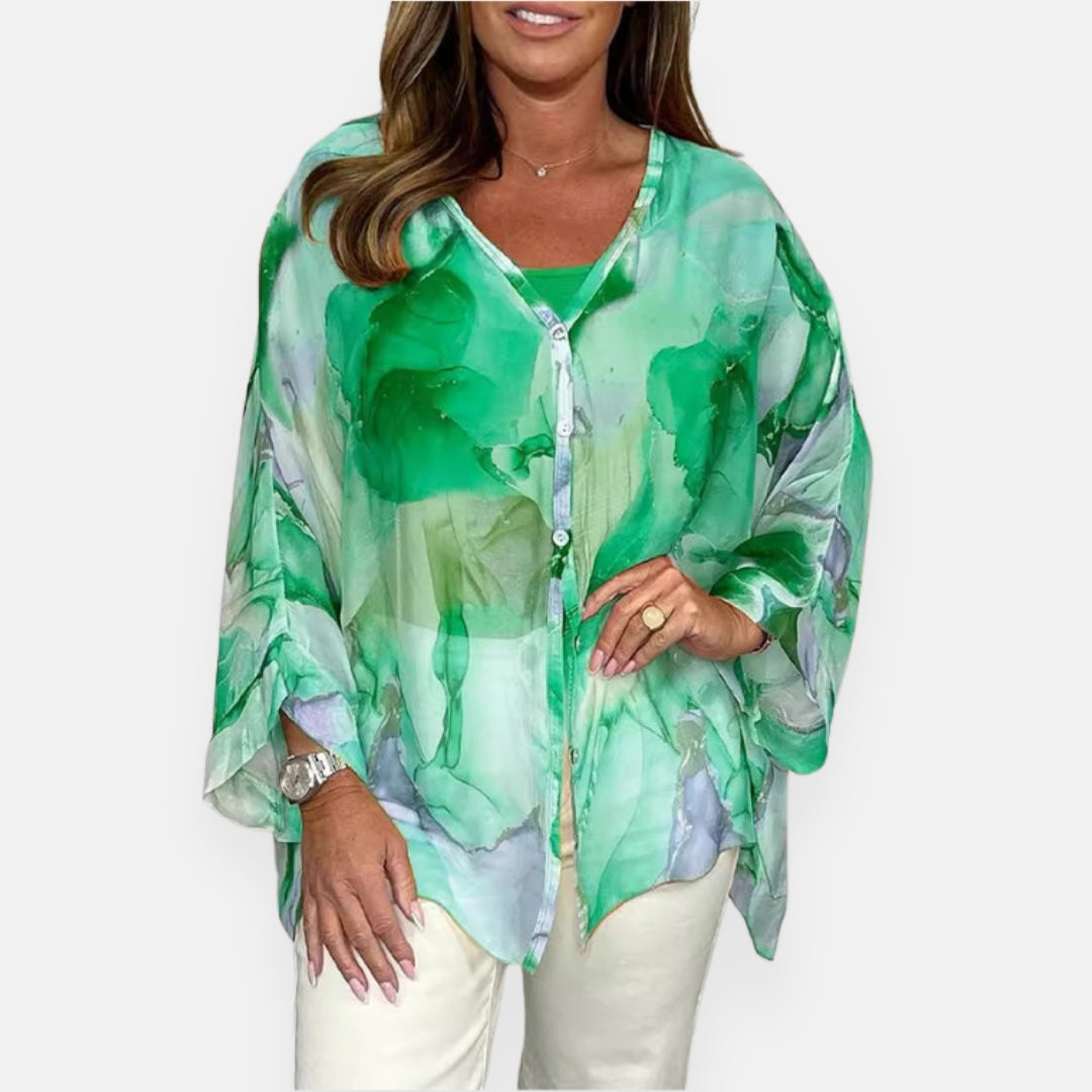 Miriana – Blusa fluida con sfumature di colore