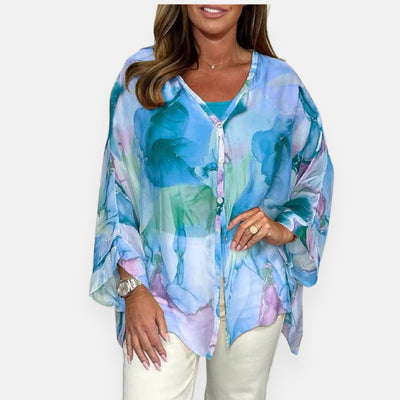 Miriana – Blusa fluida con sfumature di colore