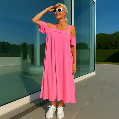 Sina – Abito midi con spalle scoperte