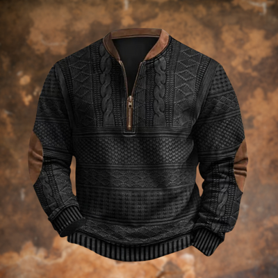 Laverio – Maglione da uomo con mezza zip