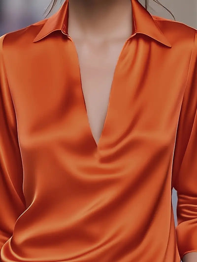 Luciana – camicetta elegante in raso lucido