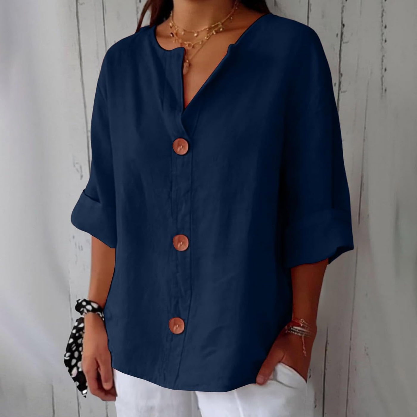 Martina – Blusa in lino dallo stile coastal