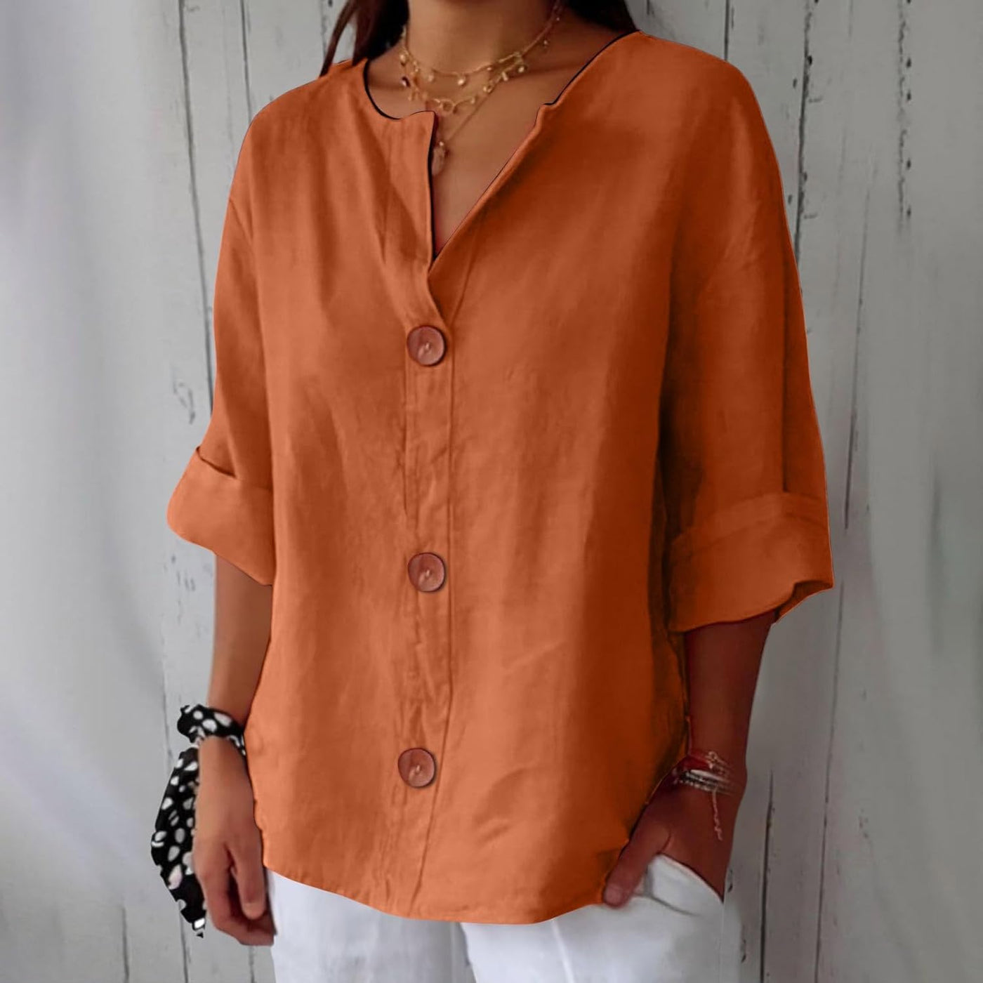 Martina – Blusa in lino dallo stile coastal