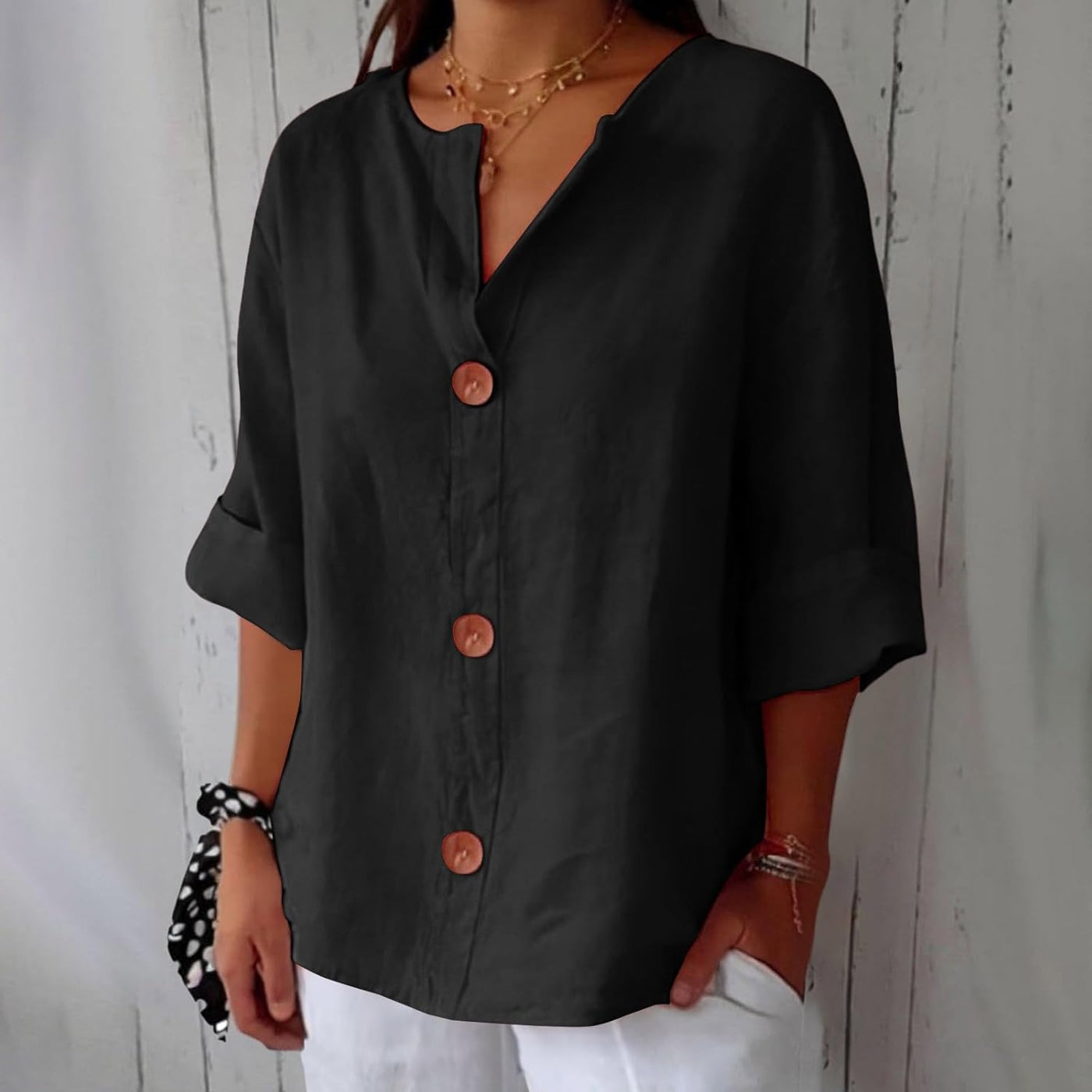 Martina – Blusa in lino dallo stile coastal