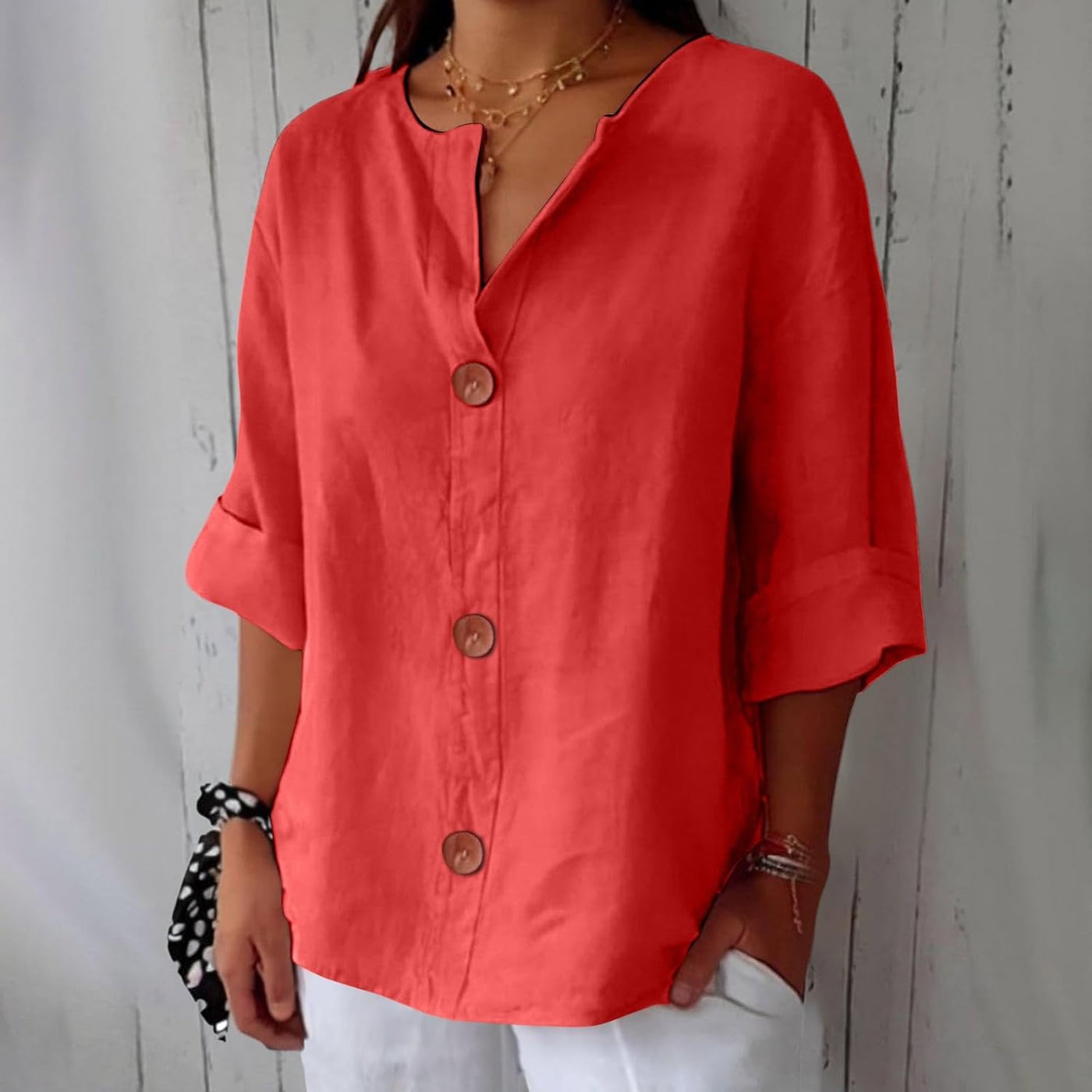 Martina – Blusa in lino dallo stile coastal