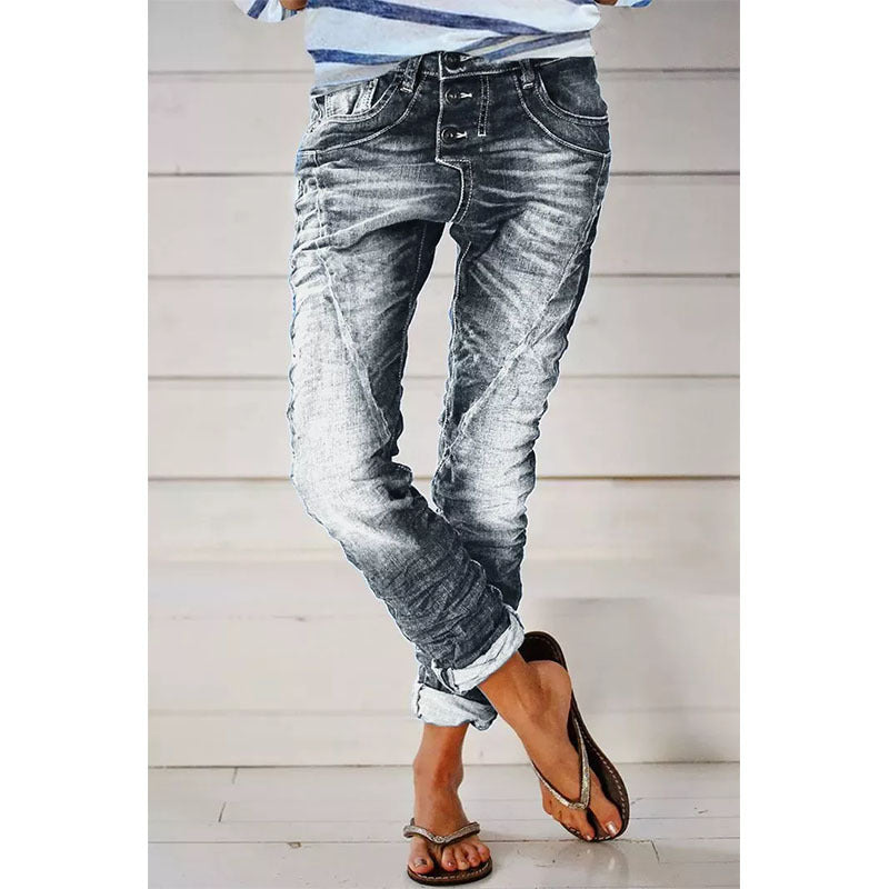 Azzurra – Jeans Casual con Effetto Delavé