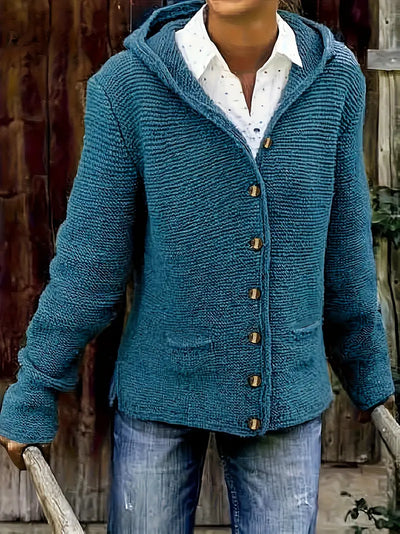 Briselda - Cardigan elegante con cappuccio