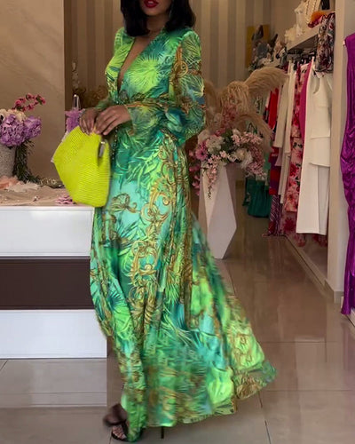 Elisabetta - Abito Maxi da Vacanza con Stampa