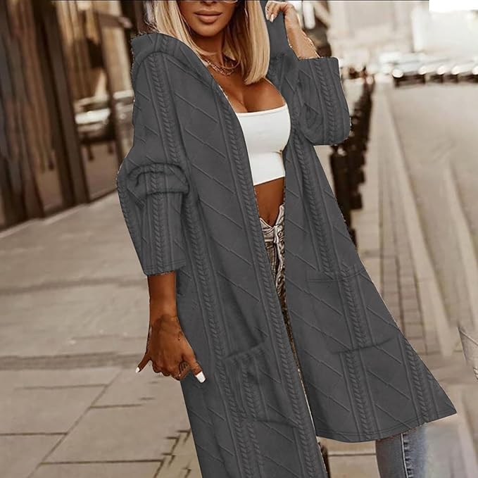 Amara - Cardigan lungo con cappuccio