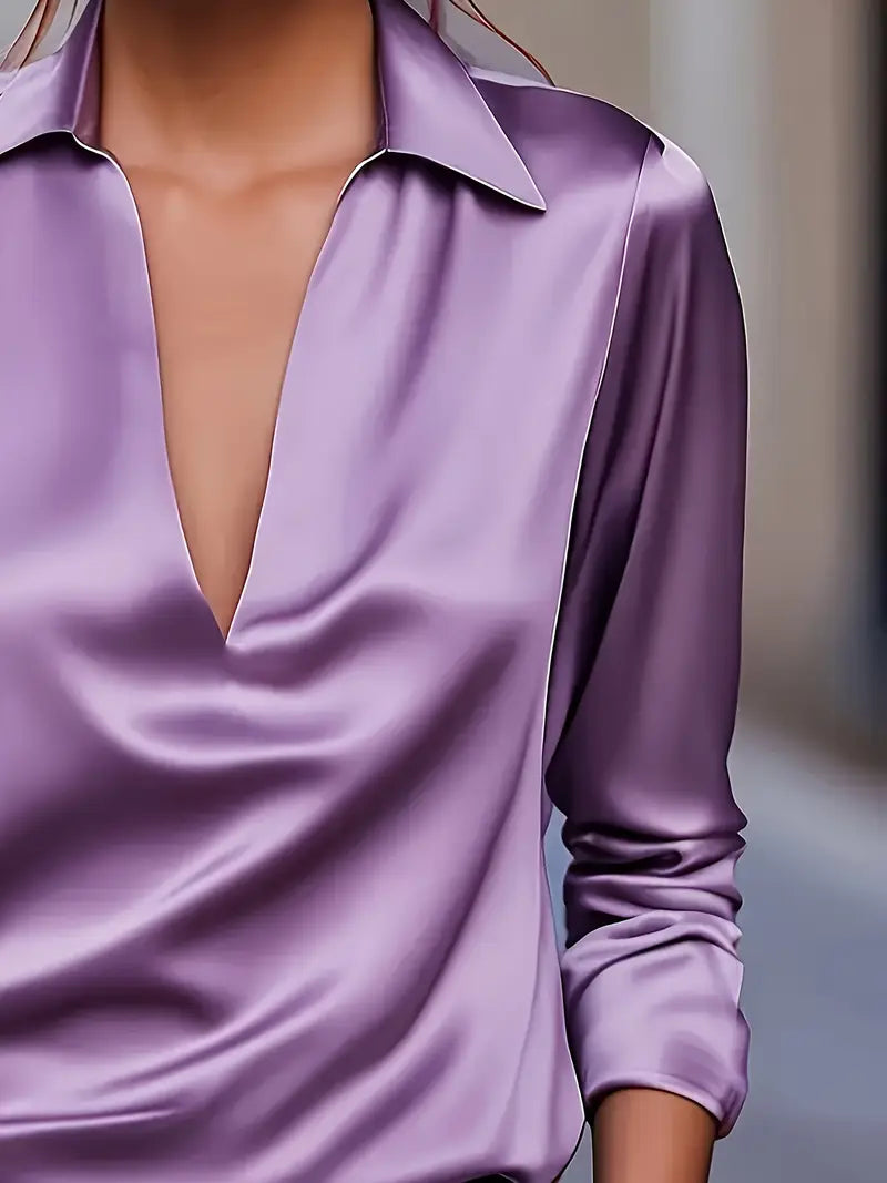 Luciana – camicetta elegante in raso lucido