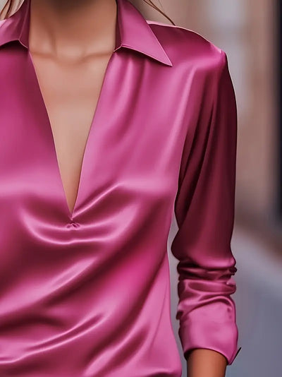 Luciana – camicetta elegante in raso lucido