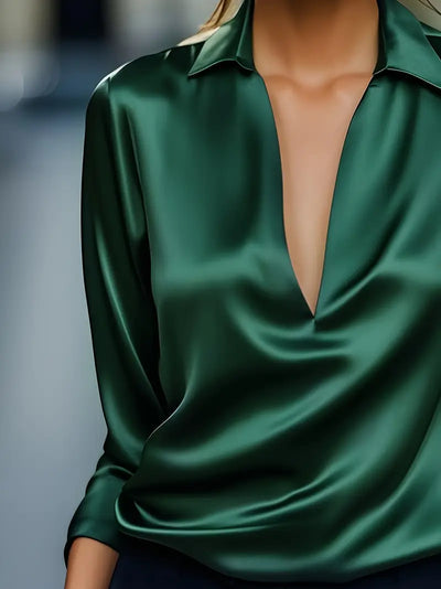 Luciana – camicetta elegante in raso lucido