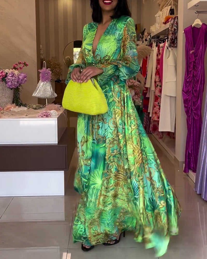 Elisabetta - Abito Maxi da Vacanza con Stampa