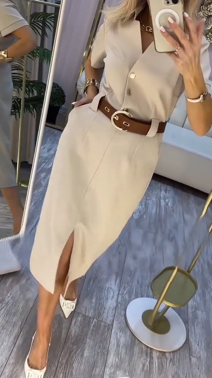 Elvira – Abito chemisier midi con cintura