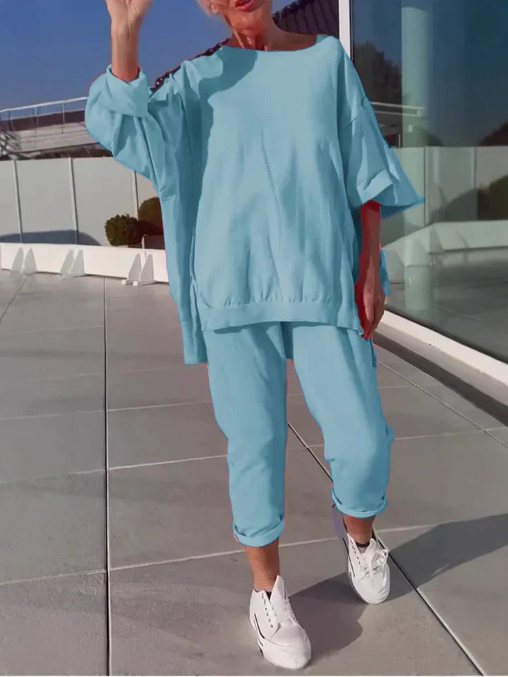 Gabriella - Tuta elegante con scollo rotondo