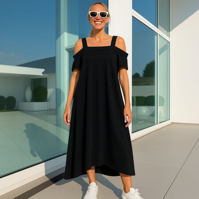 Sina – Abito midi con spalle scoperte