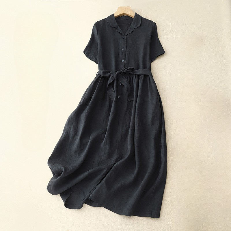 Verena – Abito in Lino con Cintura