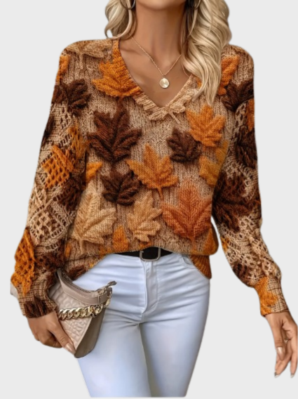 Avelora - Maglione lavorato a maglia con dettagli floreali 9