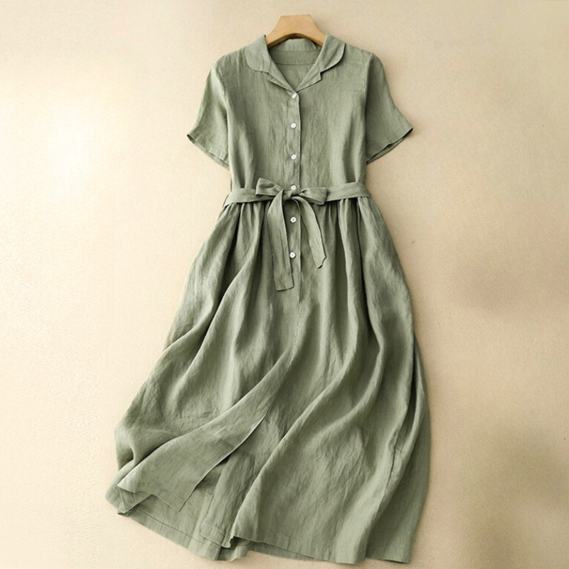 Verena – Abito in Lino con Cintura