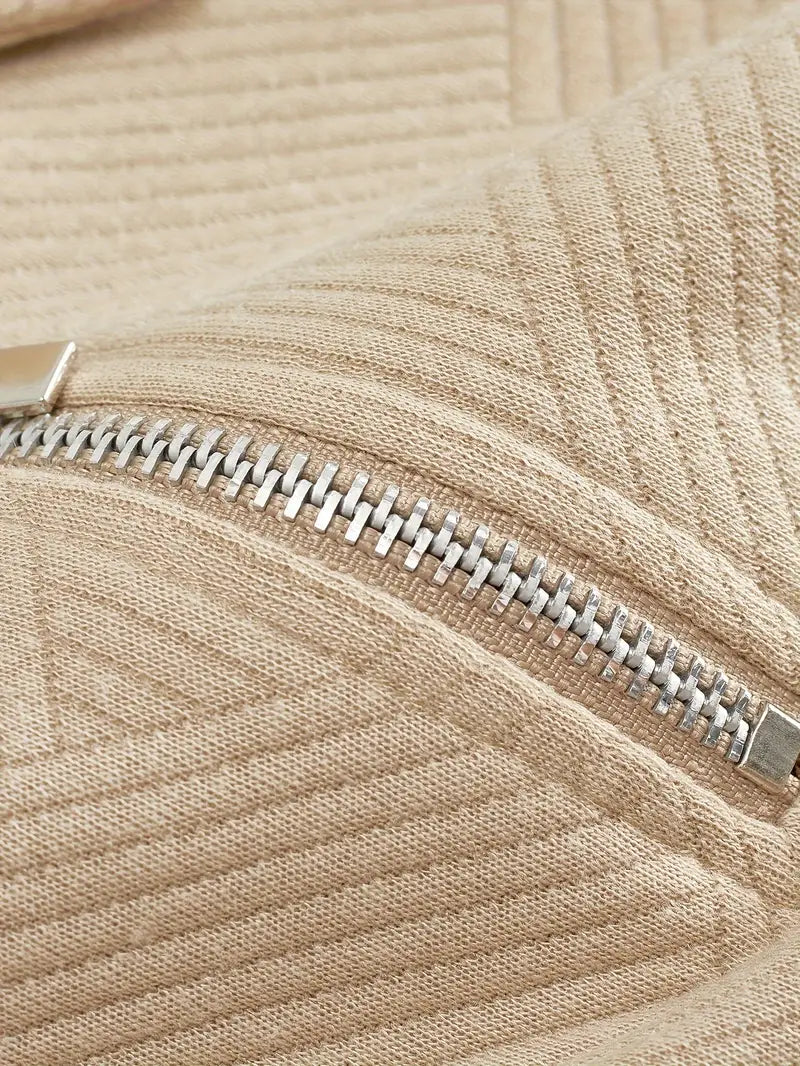 Candreva – Maglione con Zip e Motivo Geometrico