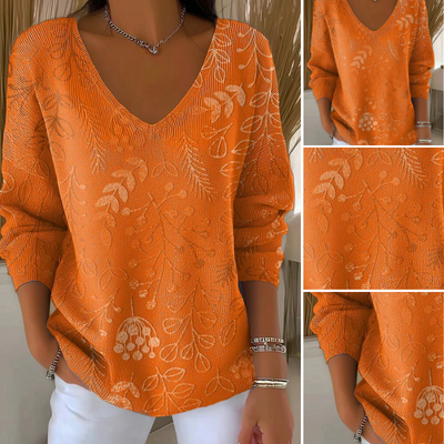 Evelina - Top a maniche lunghe con scollo a V