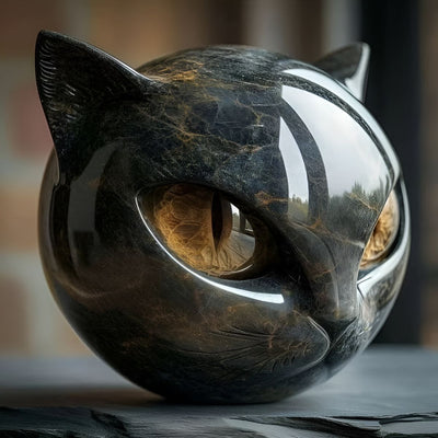 Sfinge – scultura decorativa di gatto nero